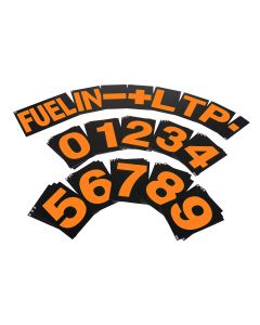 B-G Racing Large Pit Board Number Set - Orange