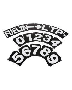 B-G Racing Standard Pit Board Number Set - White